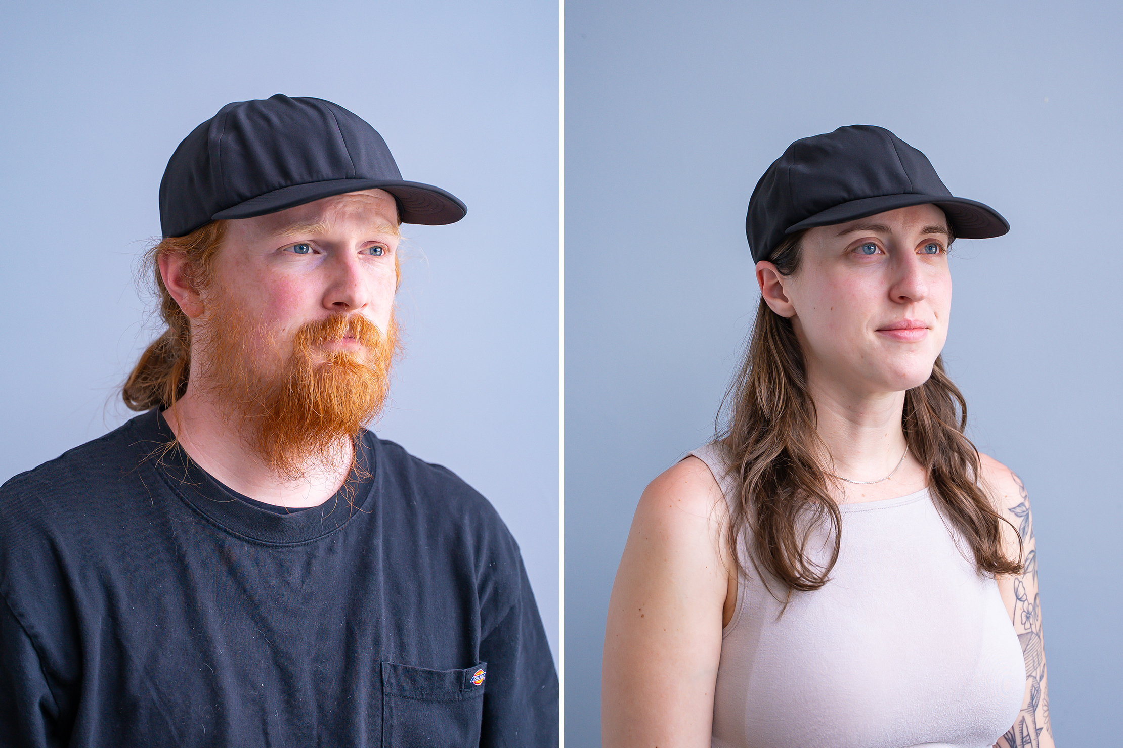 Western Rise Versa Hat on a masculine and feminine head size