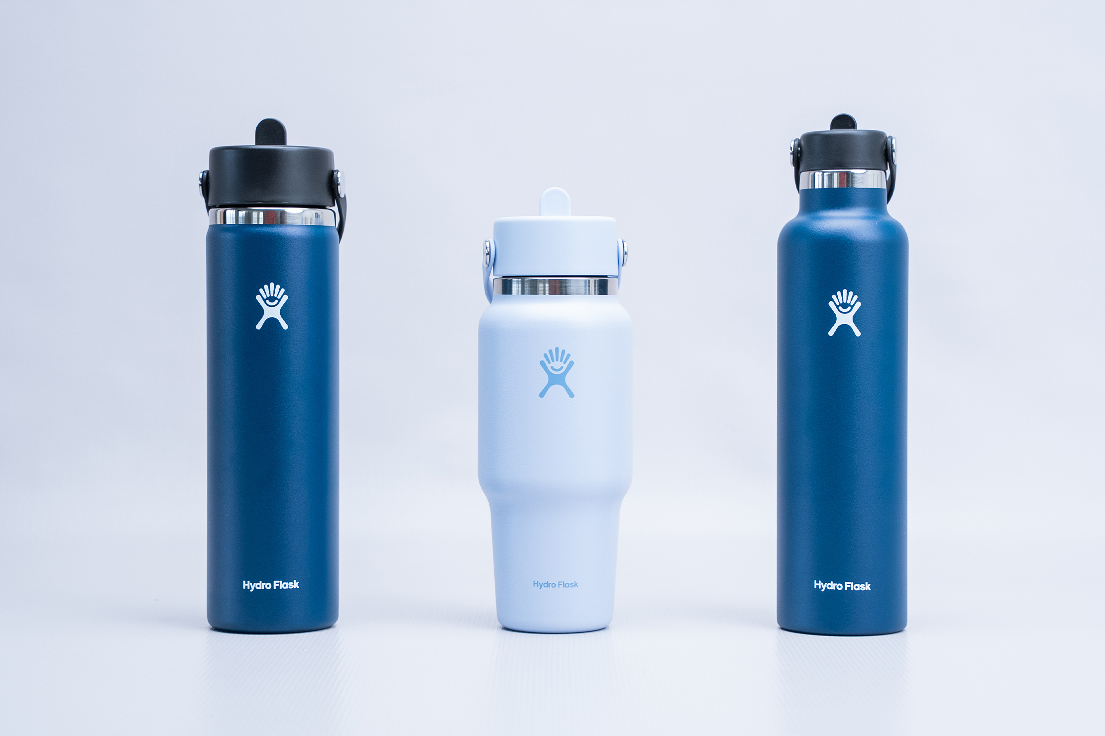 Hydro Flask 24 oz Wide Mouth Travel Bottle with Flex Straw Cap Comparison