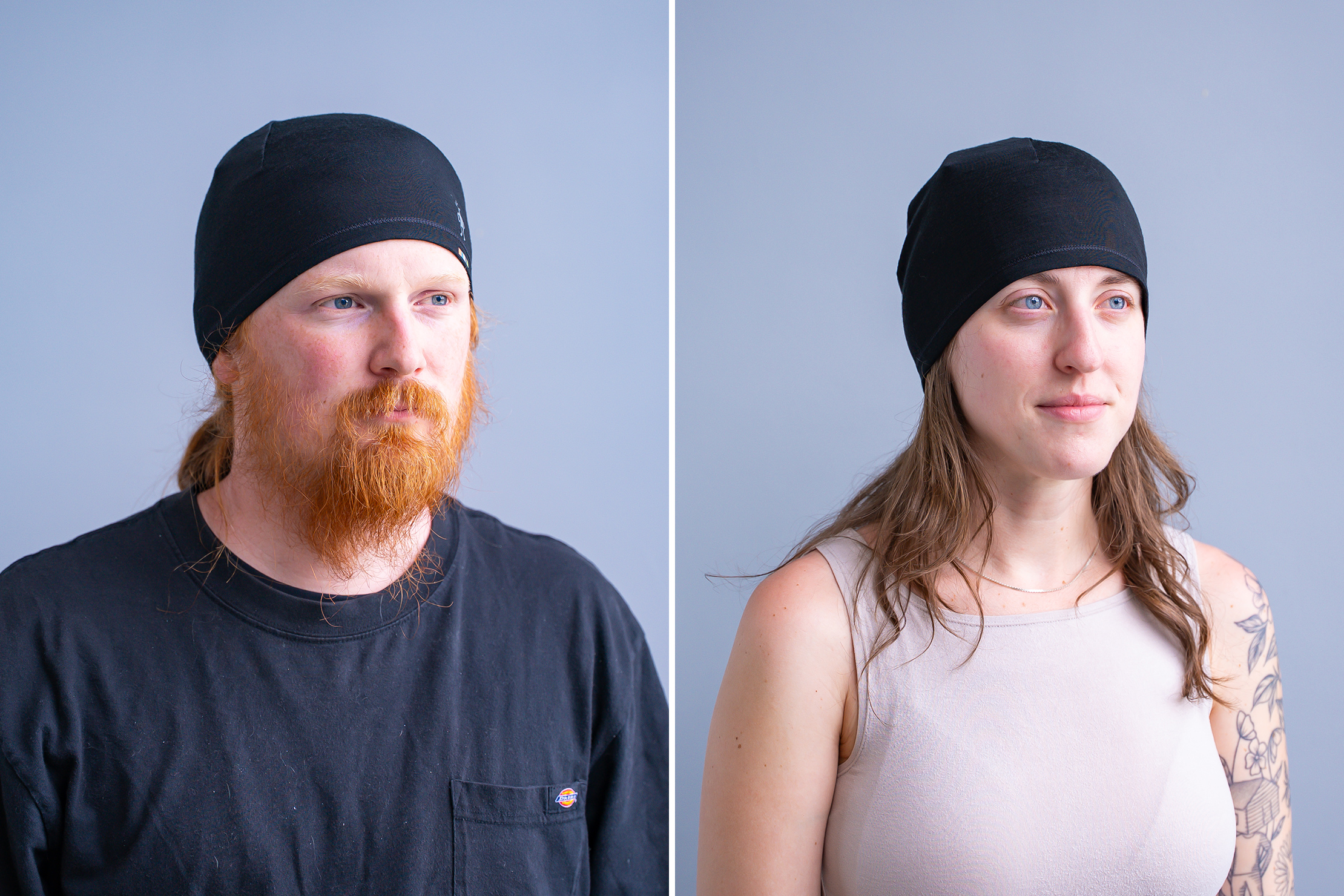 Smartwool Thermal Merino Beanie on a masculine and feminine head size