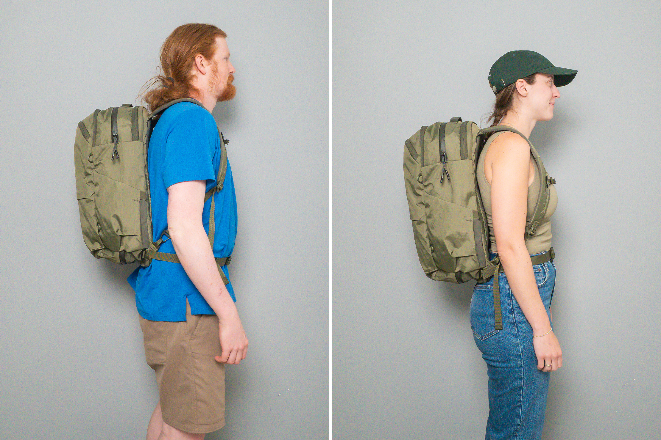 Pakt Aero Travel Backpack 35L Side By Side