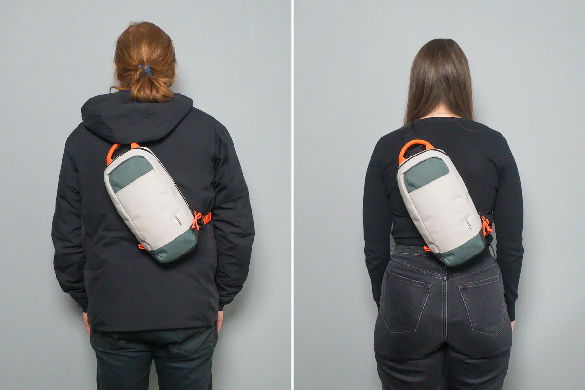 tomtoc GameOn-G49 Nintendo Switch 2 Sling Bag Side By Side