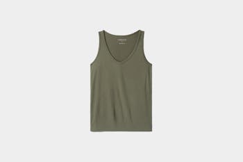 Unbound Merino Relaxed Merino V‑Neck Tank