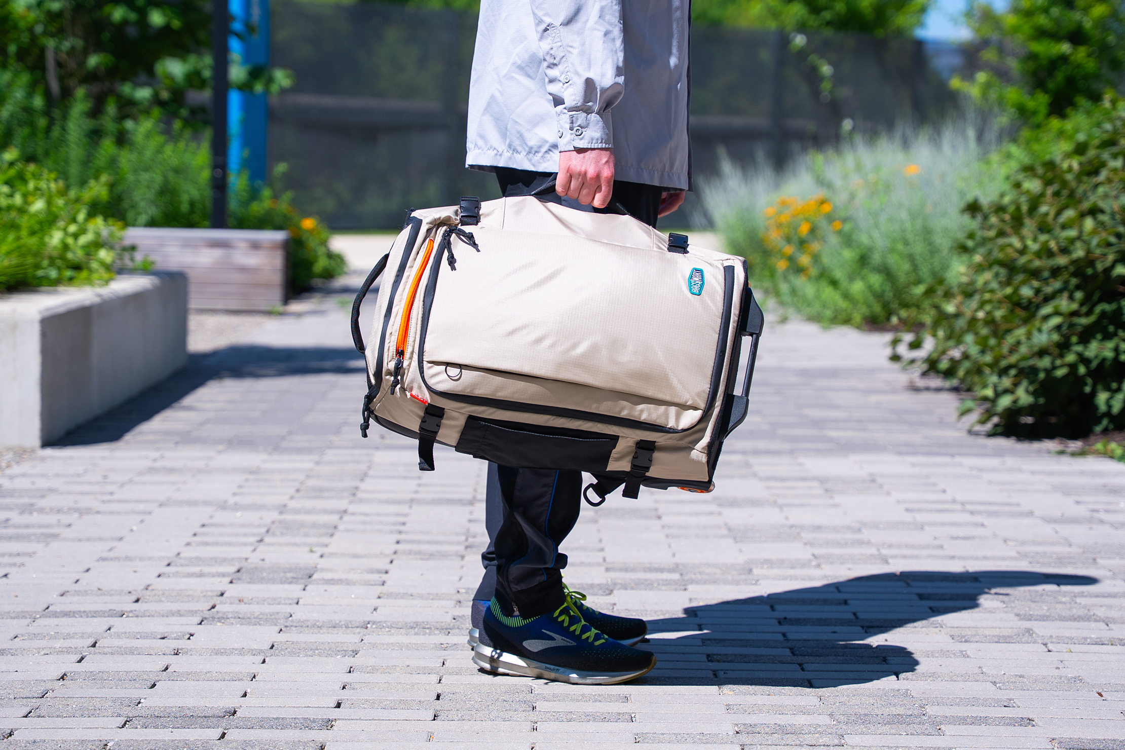 BAGSMART Blast 43L Roller Backpack Side Handle