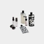 KITSCH Black and Ivory Travel Bottles for Toiletries 11pc Set
