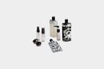 KITSCH Black and Ivory Travel Bottles for Toiletries 11pc Set