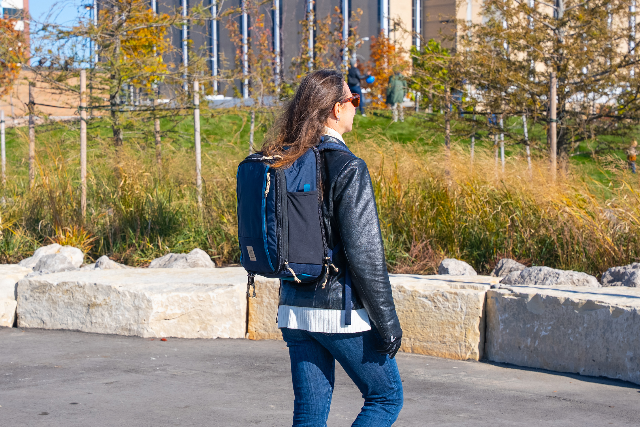 Topo Designs Global Travel Backpack Walking