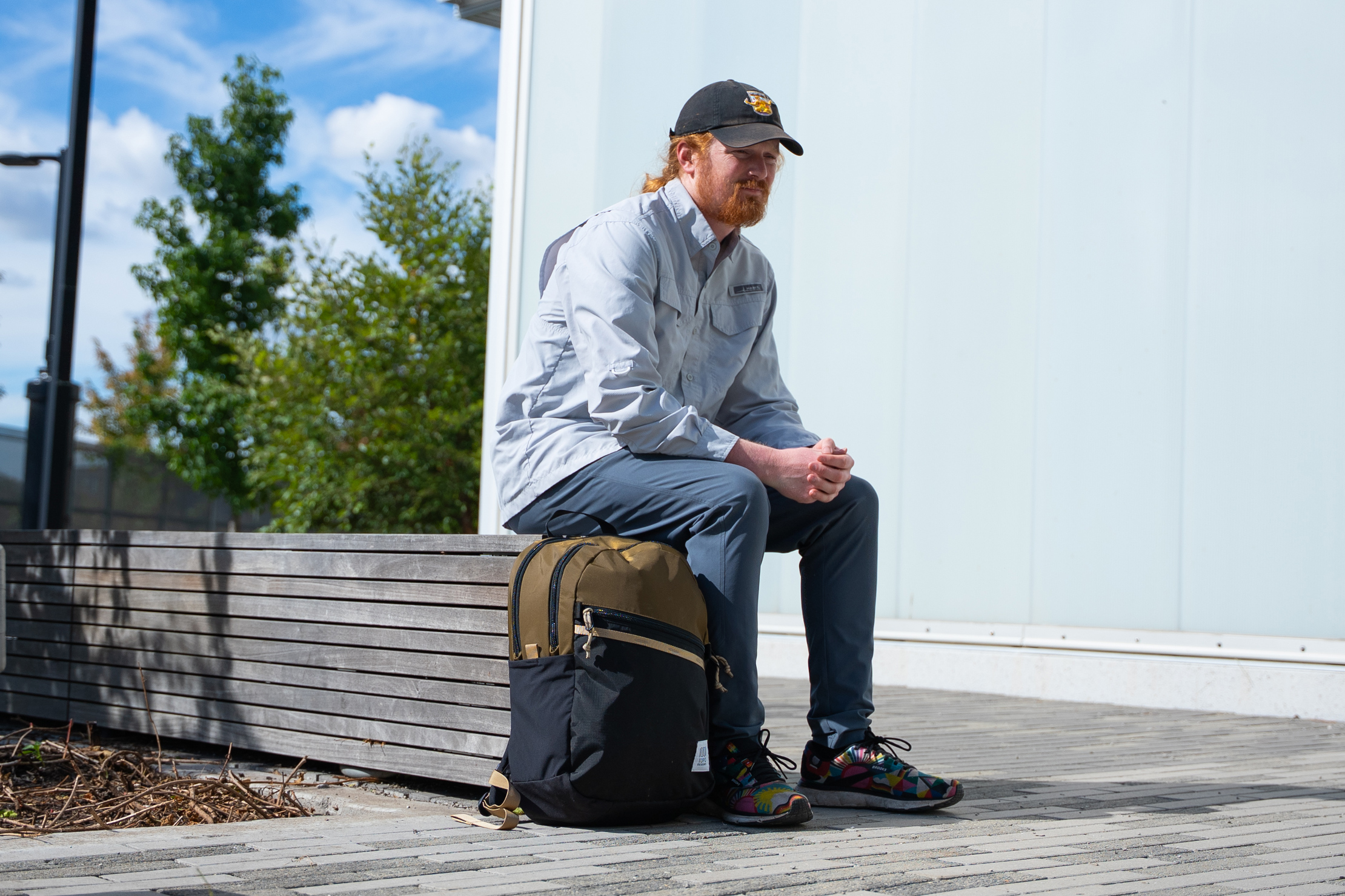 Topo Designs Commuter Backpack Sitting