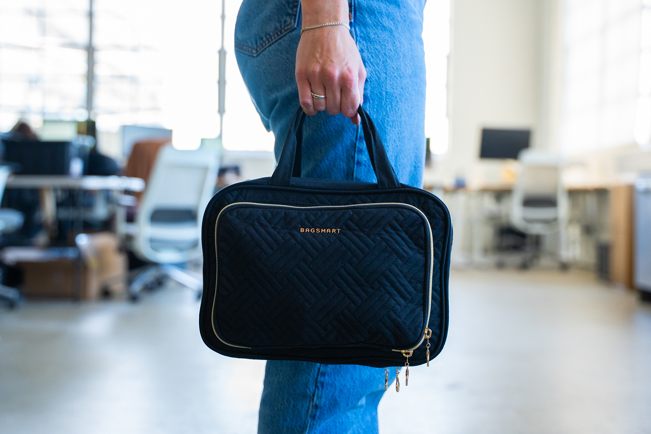 BAGSMART Space Saver Pro Bonchemin Hanging Toiletry Bag Handle