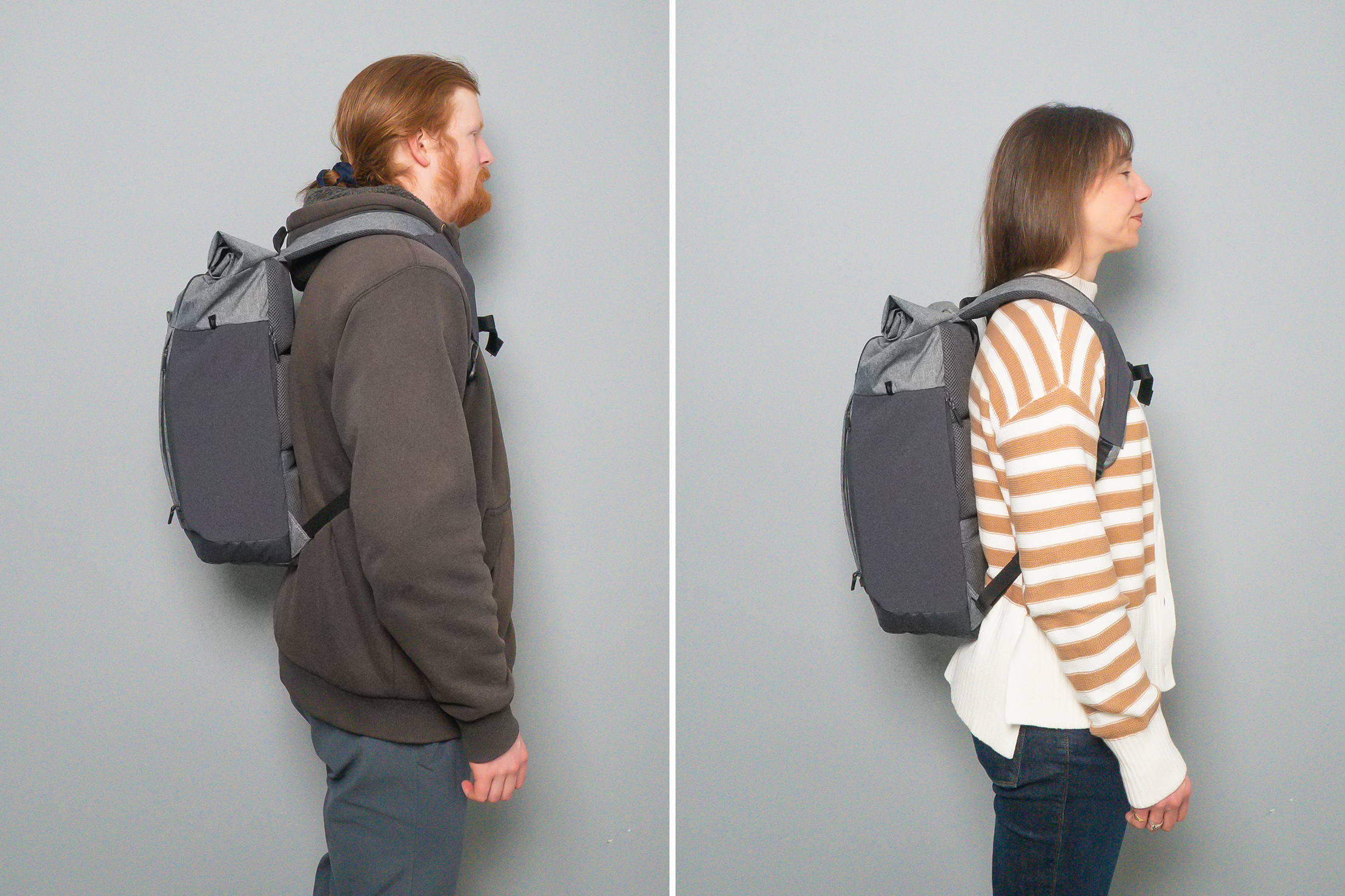 Quechua NH500 Escape Rolltop 23L Backpack Side By Side