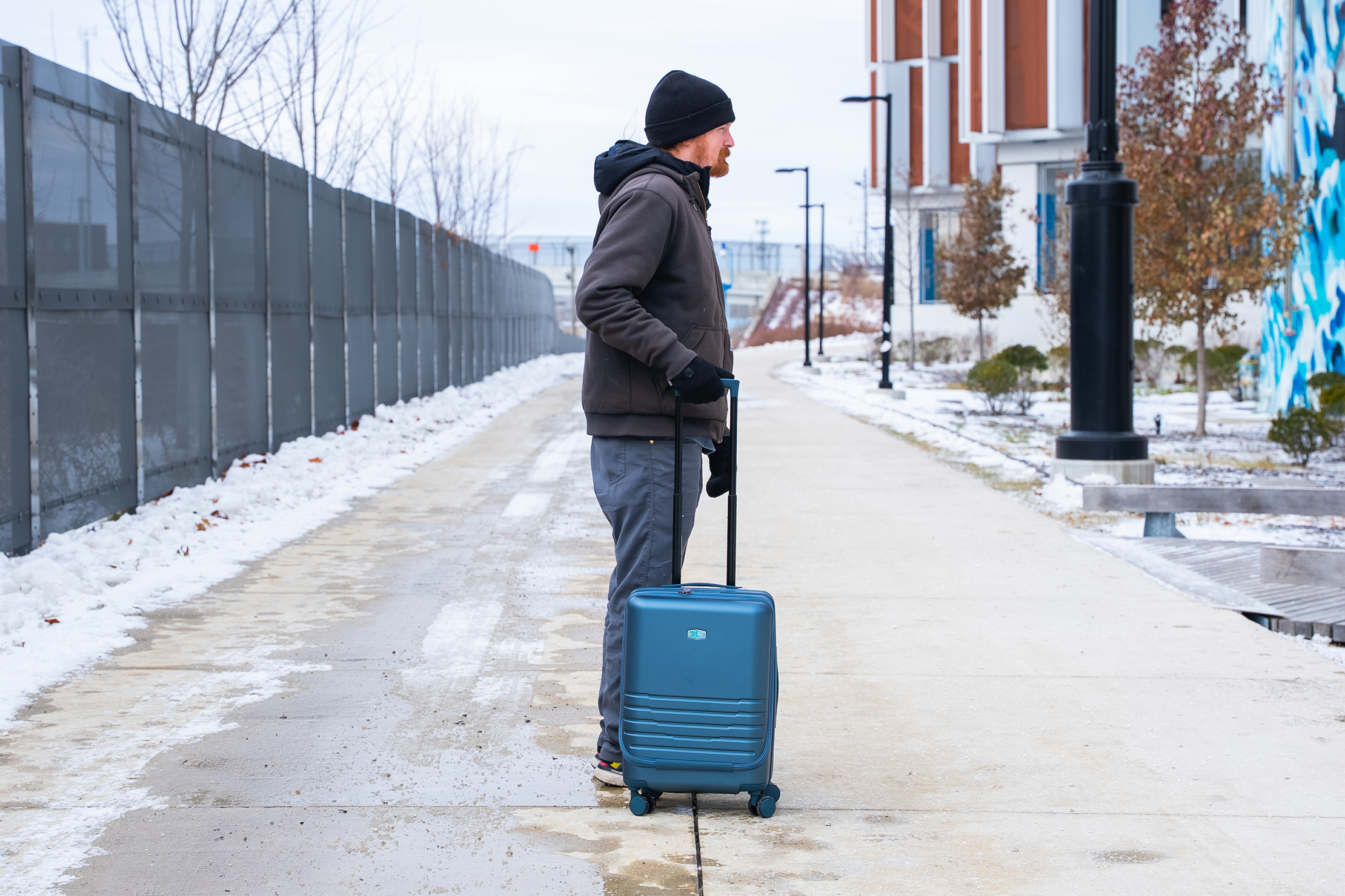 BAGSMART Getaway 20” Carry-on Front-Opening Side