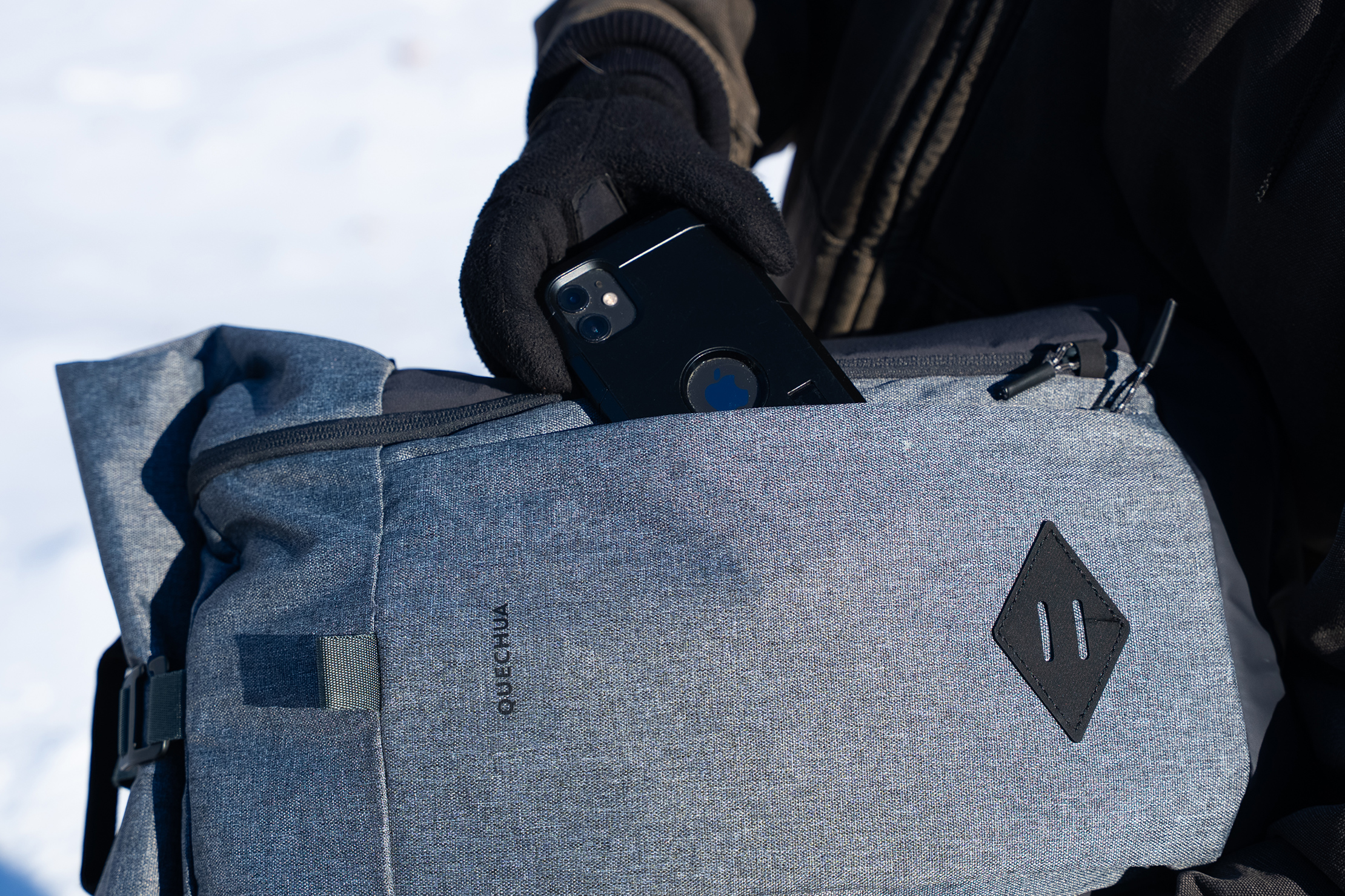 Quechua NH500 Escape Rolltop 23L Backpack In Use