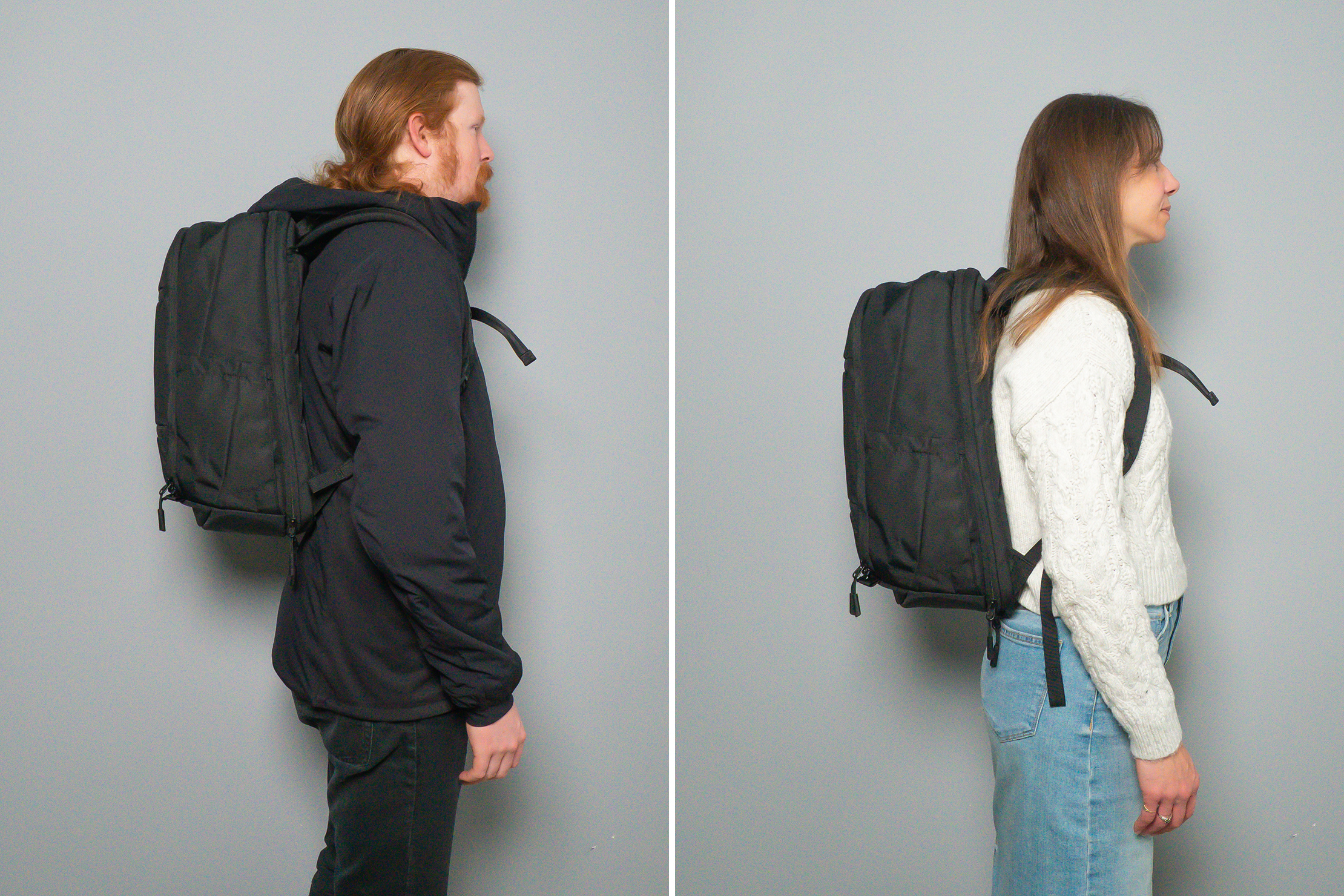 tomtoc UrbanEX-T77 Laptop Backpack Side by Side