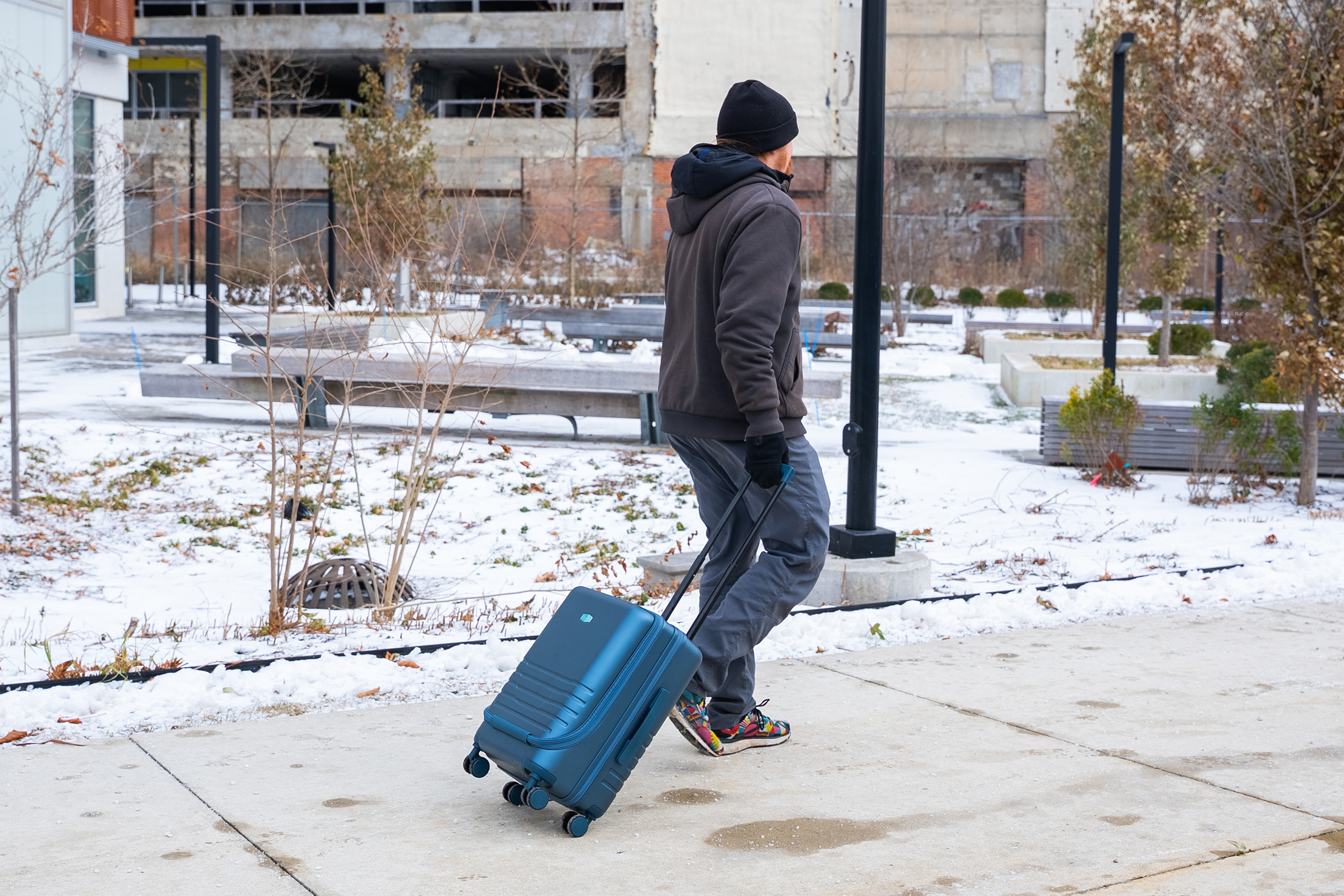 BAGSMART Getaway 20” Carry-on Front-Opening Walking