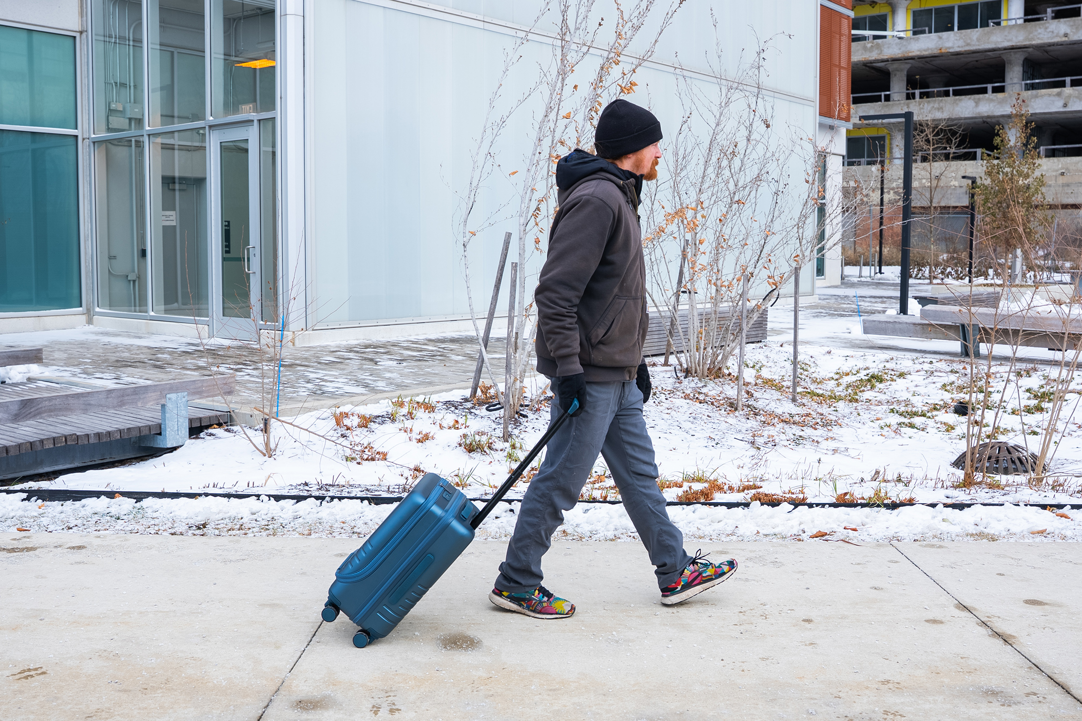 BAGSMART Getaway 20” Carry-on Front-Opening Side View