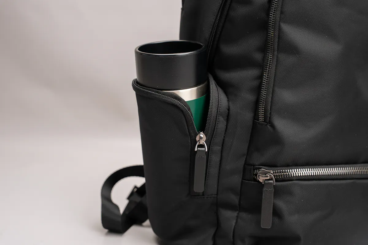 Quince Voyage Nylon Commuter Backpack Bottle