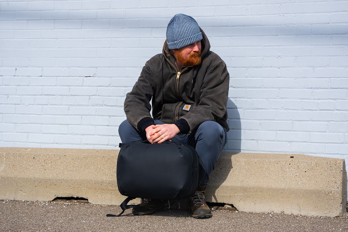 Peak Design Travel Backpack 20L Sitting