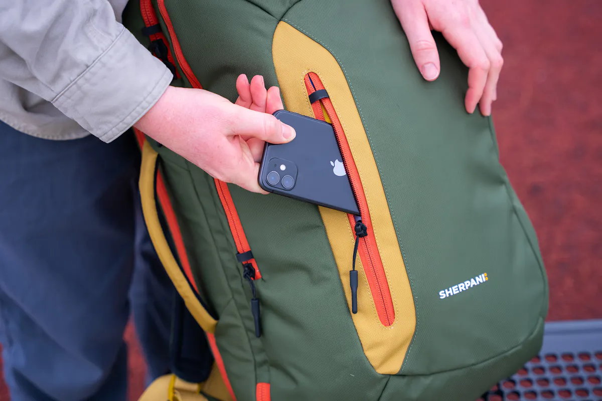 Sherpani Santiago Travel Backpack Front Pocket