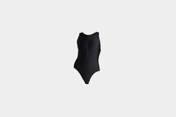 Quince Italian Zip-Front One-Piece Swimsuit
