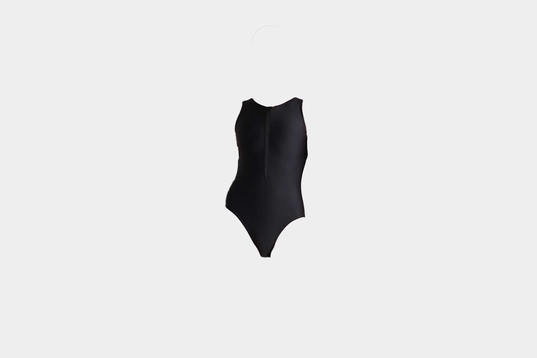 Quince Italian Zip-Front One-Piece Swimsuit