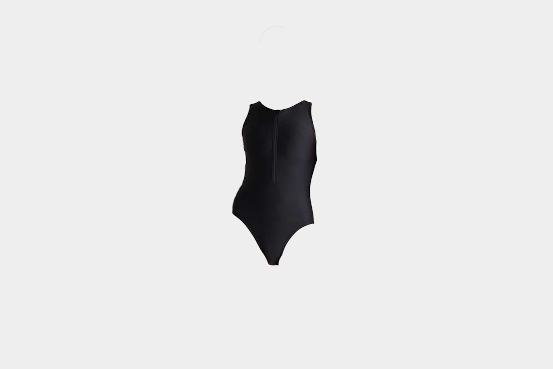 Quince Italian Zip-Front One-Piece Swimsuit
