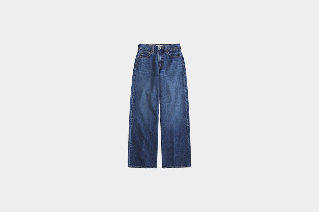 Abercrombie & Fitch Curve Love High Rise Wide Leg Jean
