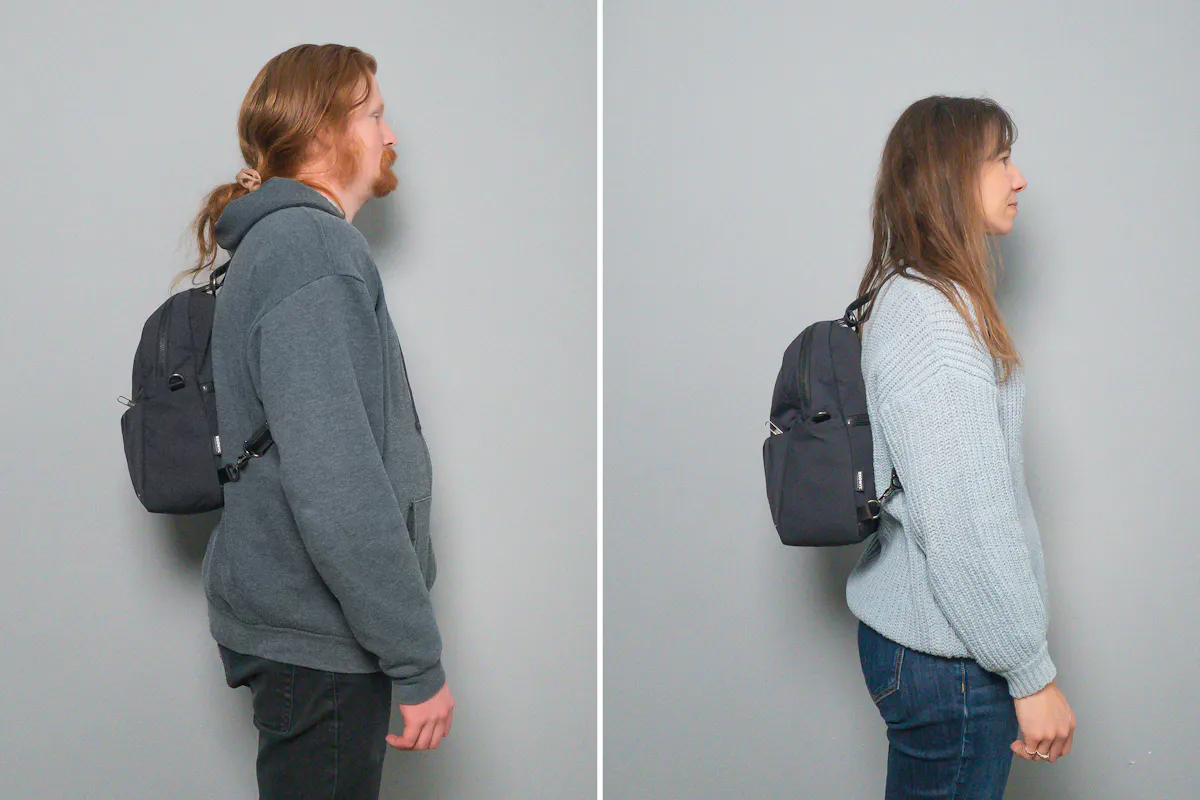 Pacsafe CX Anti-Theft Convertible Backpack Side by Side