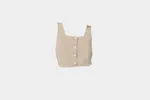 wayre Square Neck Button Front Tank