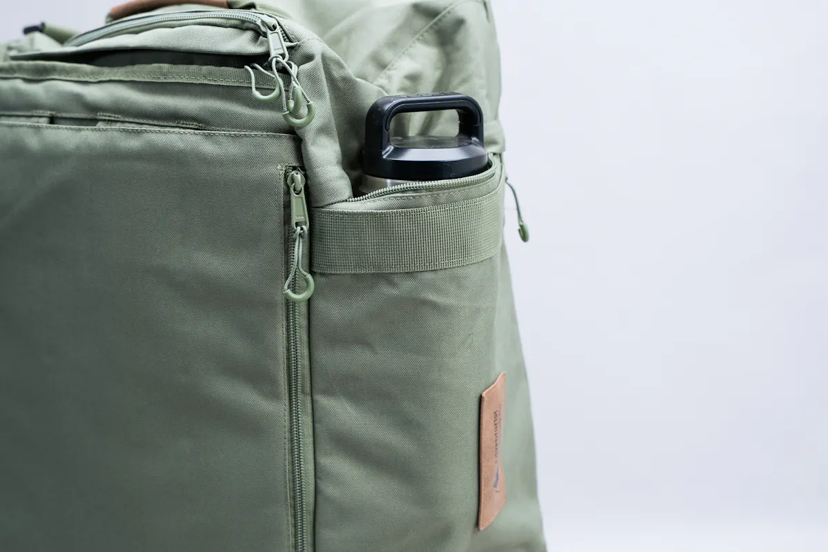 Adventurist Backpack Co. Carry On Duffel/Backpack 45L Water Bottle