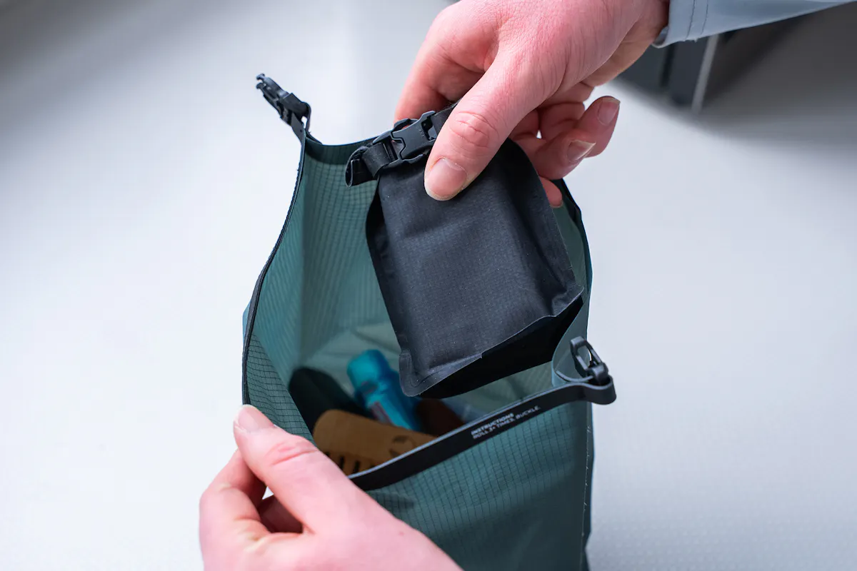 Matador FlatPak Waterproof Toiletry Case V2 In Use