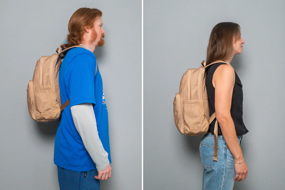 Away Large Featherlight Backpack Side by Side
