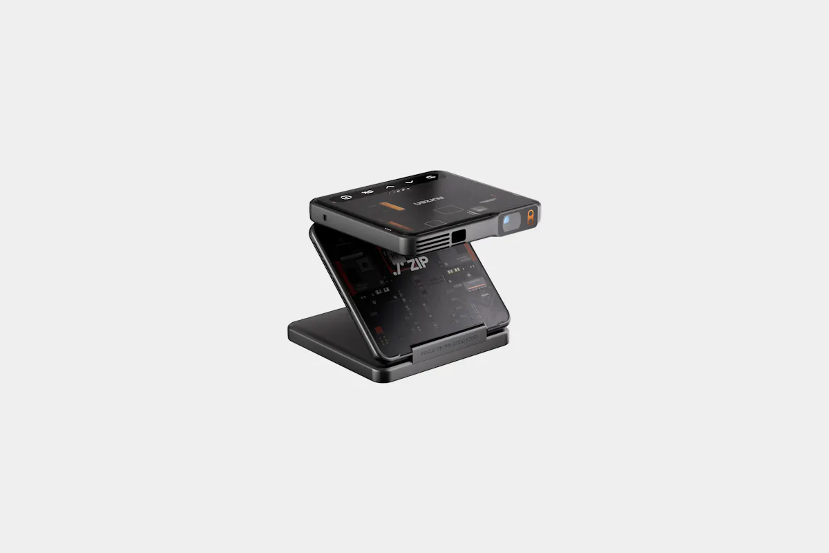 Aurzen ZIP Tri-Fold Portable Mini Projector | Pack Hacker