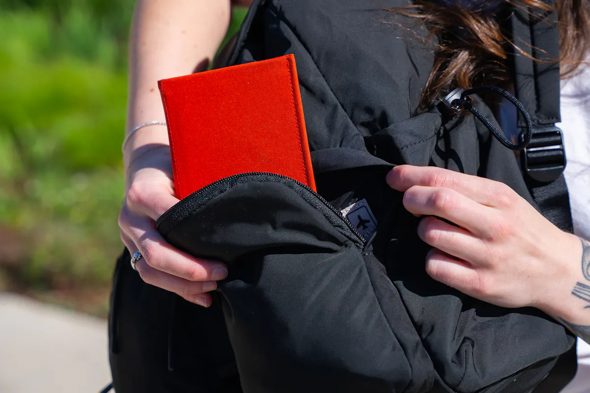 Away Featherlight Cargo Backpack In Use