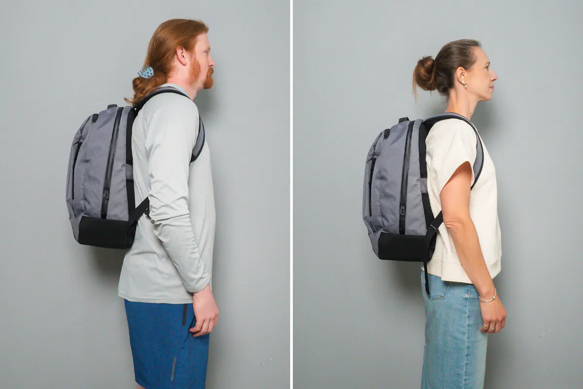WaterField Designs Trigo Laptop Backpack Side by Side