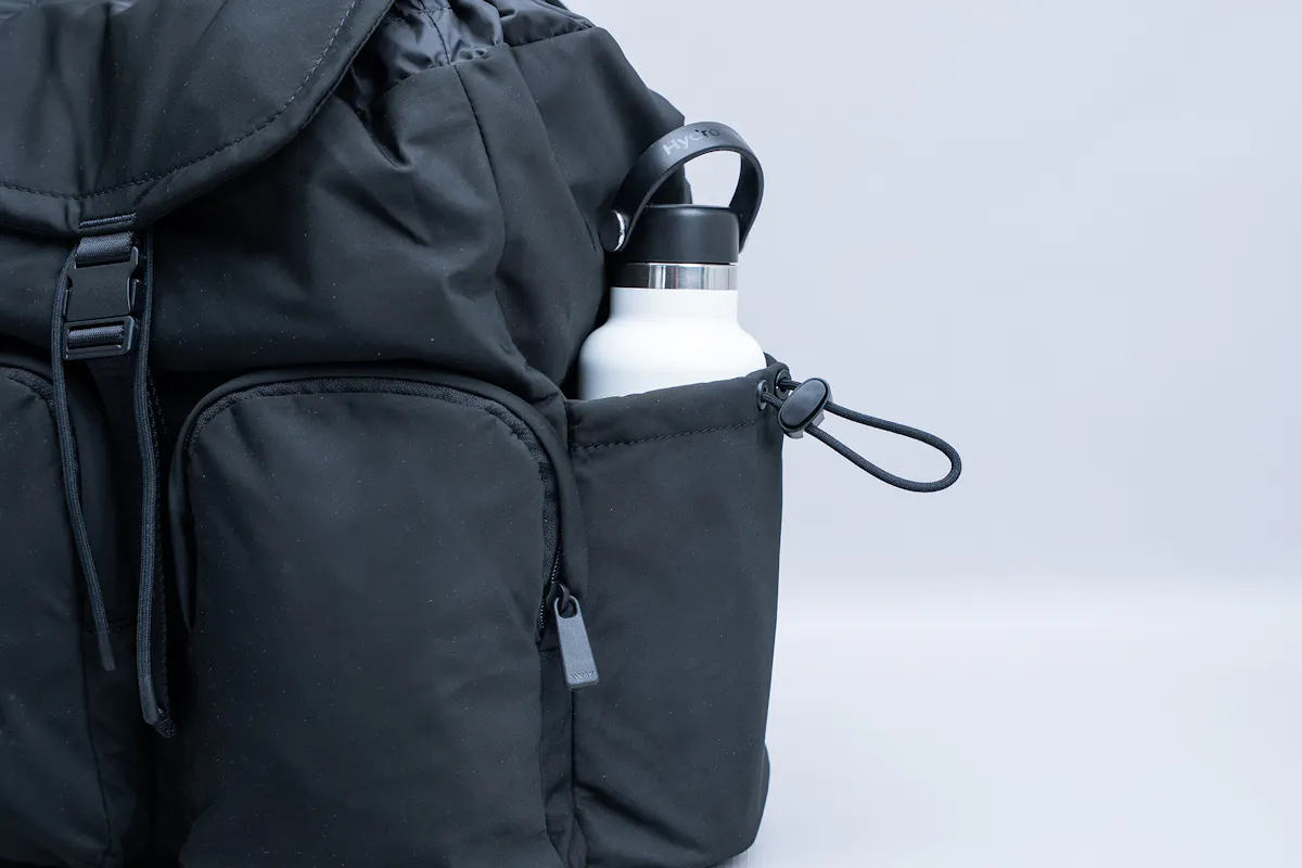 Away Featherlight Cargo Backpack Water Bottle