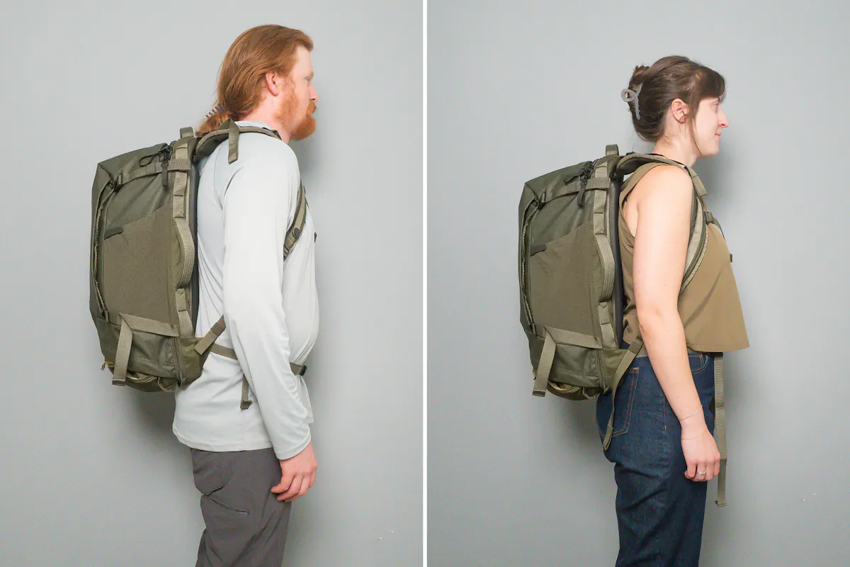 The North Face Base Camp Voyager Pro Travel Pack Side By Side
