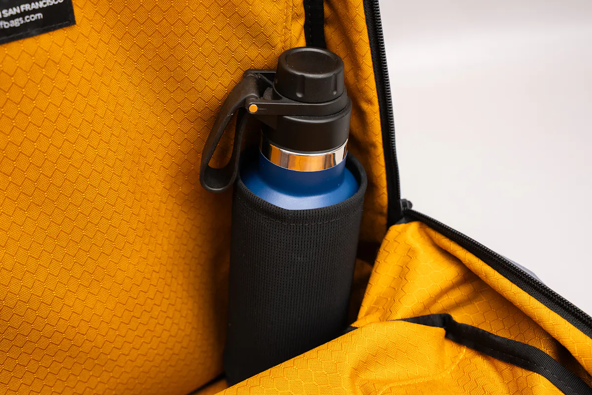 WaterField Designs Trigo Laptop Backpack Water Bottle