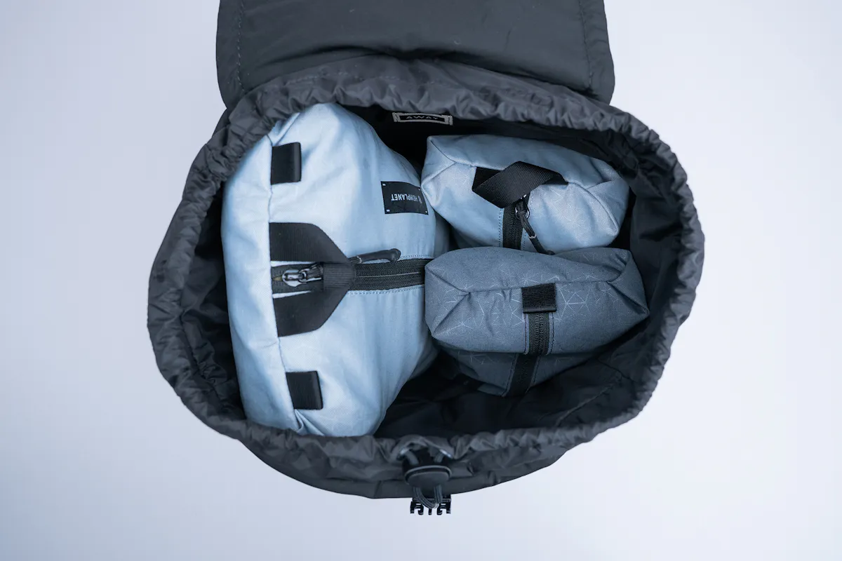 Away Featherlight Cargo Backpack Stuffed