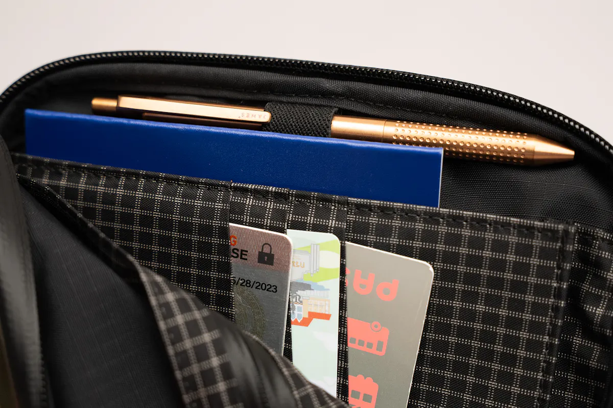 ALPAKA Bravo Passport Pouch Cards and Pen