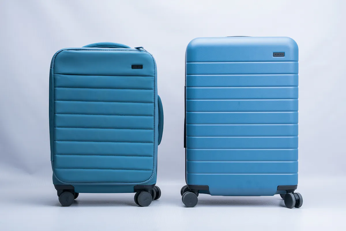 Away The Softside Carry-On and Away The Bigger Carry-On Side by Side