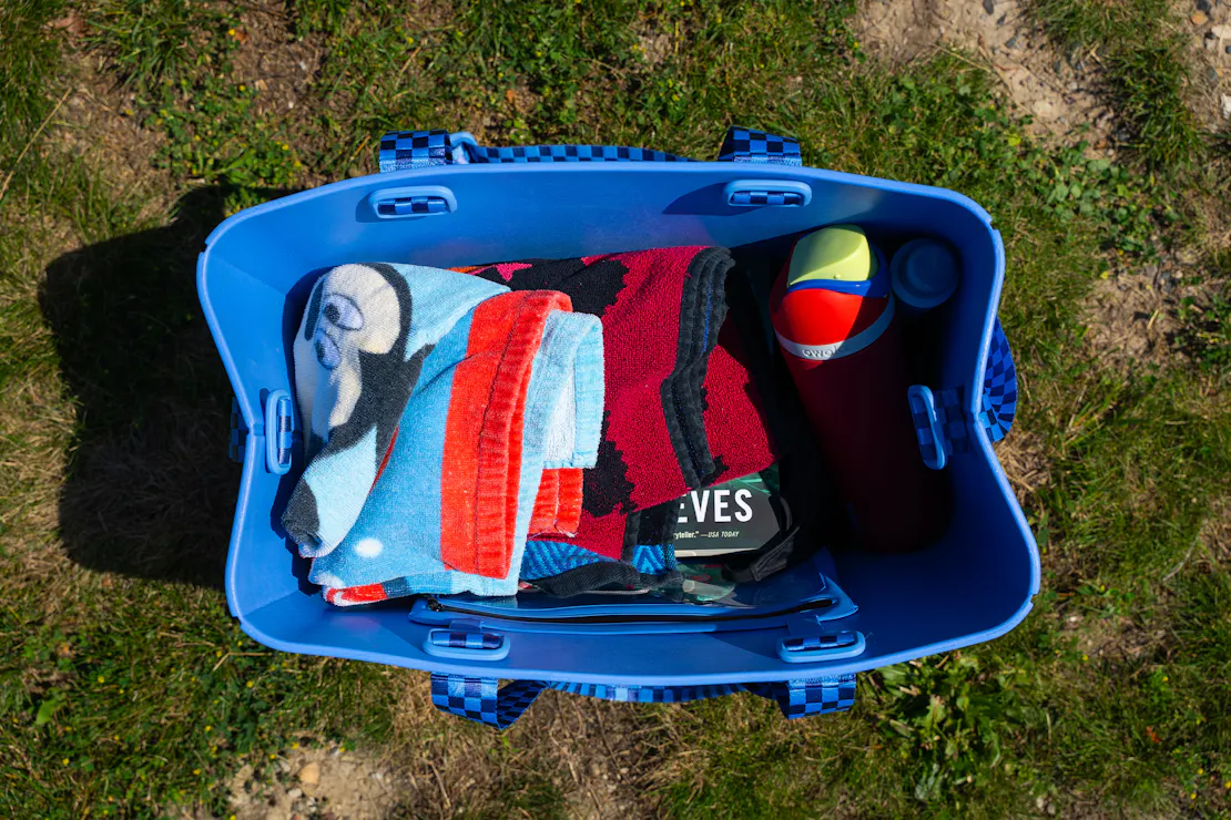 Owala Sun-Day Collapsible Tote Inside