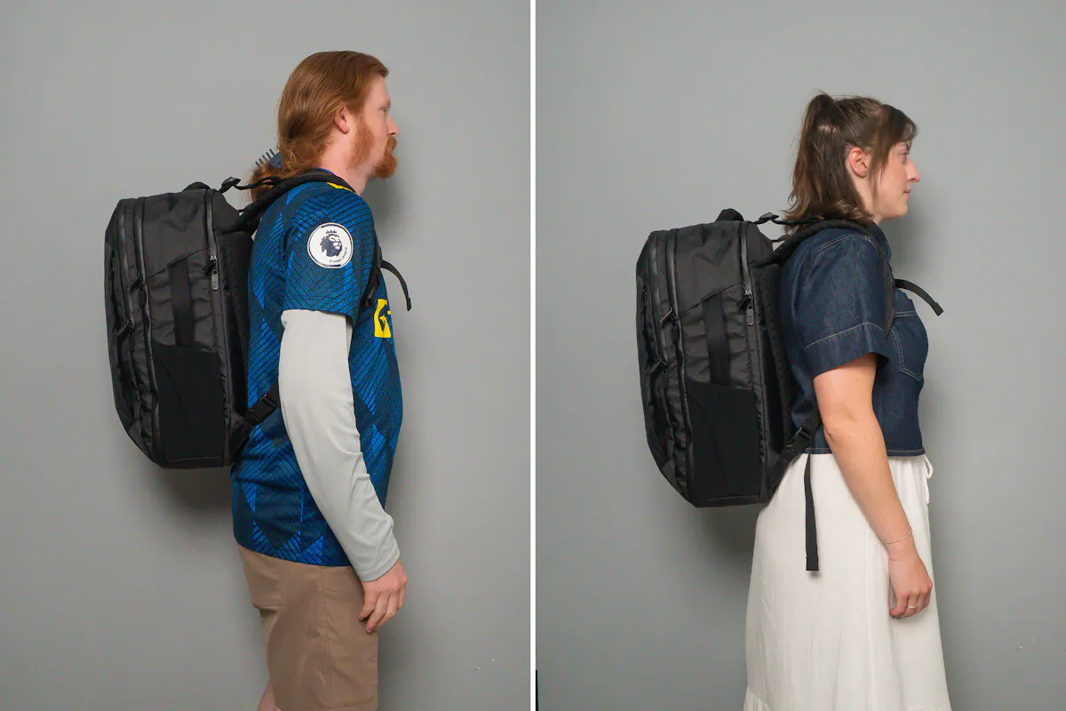 Tortuga Travel Backpack Pro V2 34L Side By Side