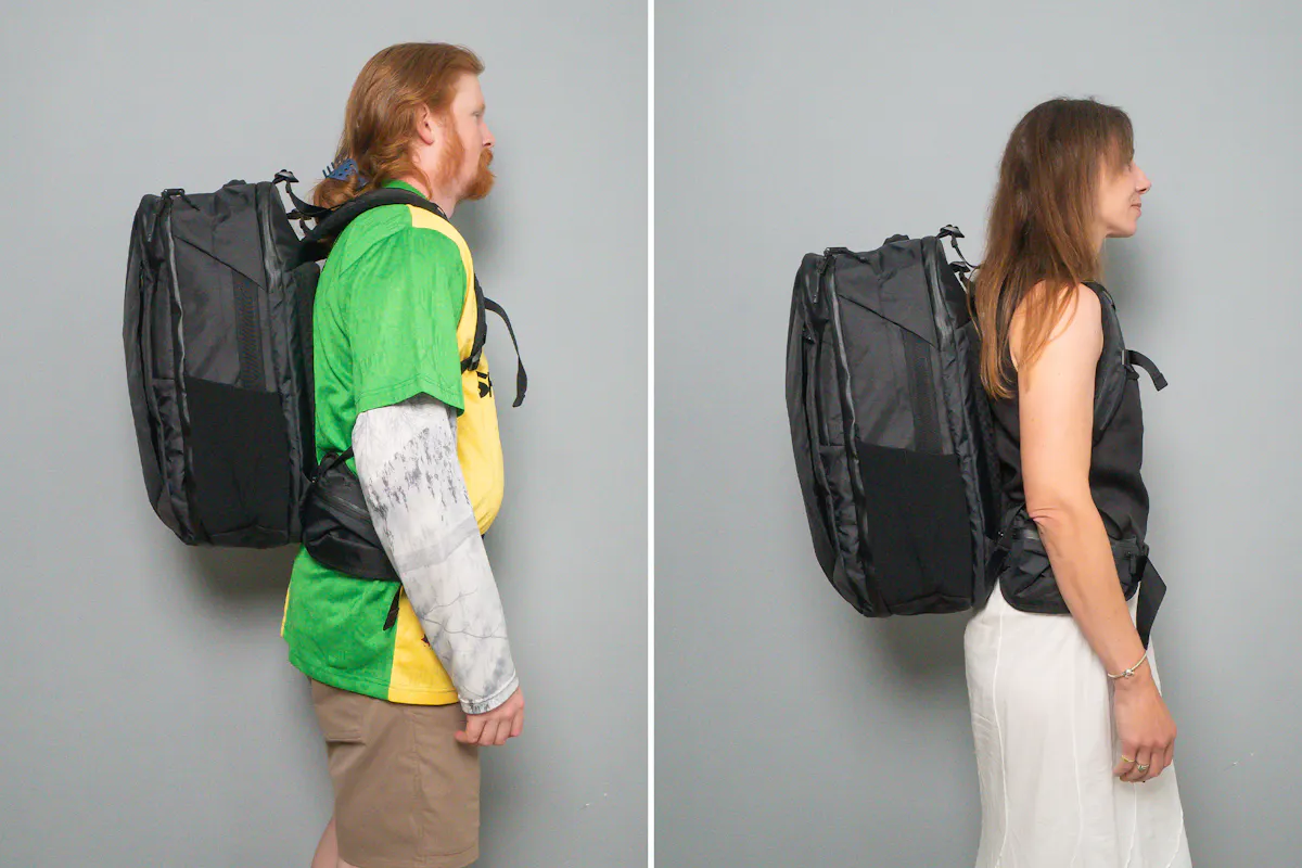 Tortuga Travel Backpack Pro V2 40L Side By Side