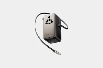 MOMAX 1-World²+ 100W International Adapter with retractable USB-C cable